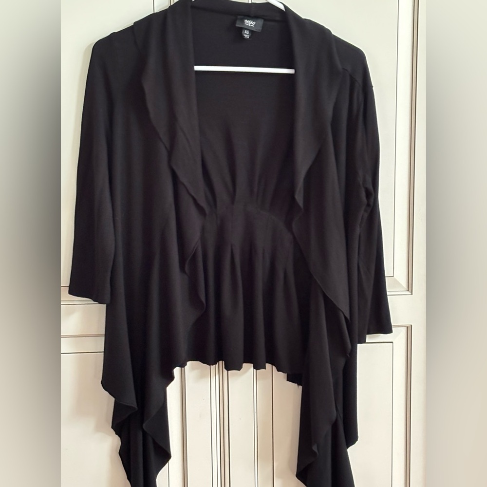 Black Draped Women's Light top- Size XS